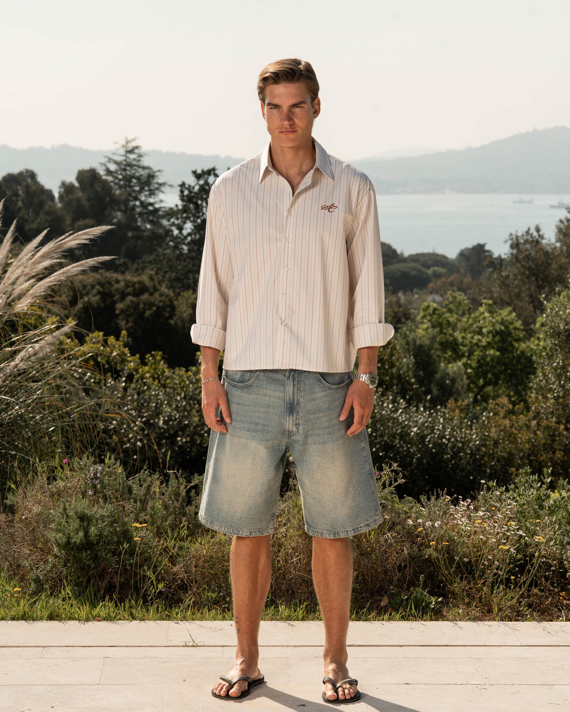 Oxford Longsleeve Shirt Brown Striped